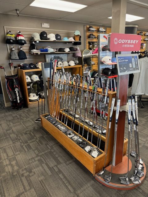 Deer Park Golf Club Pro Shop merchandise wall
