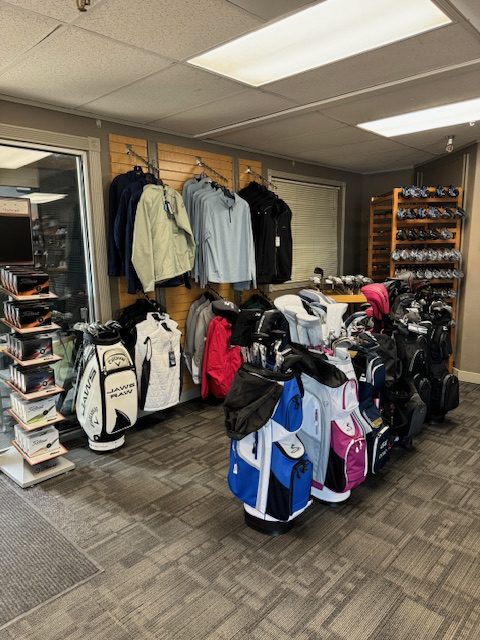 Golf accessories and grips display